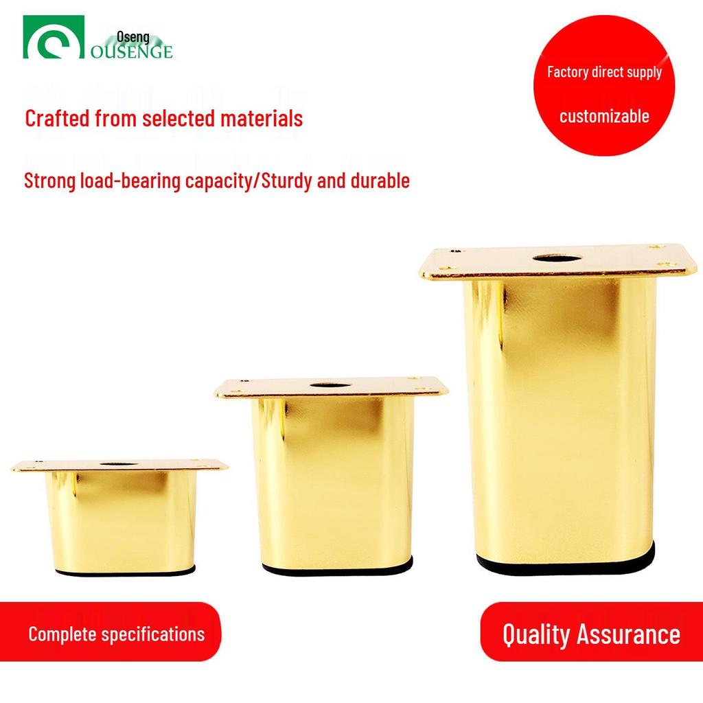 Metal Tube Sofa and Cabinet Legs - Heightening Foot Pads for Coffee Tables and Bedside Tables