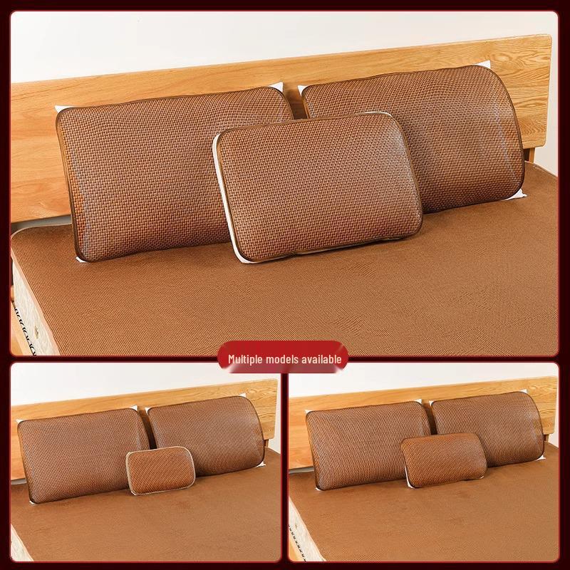 Large Ice Silk Bamboo Rattan Cooling Pillowcase Pair for Adults