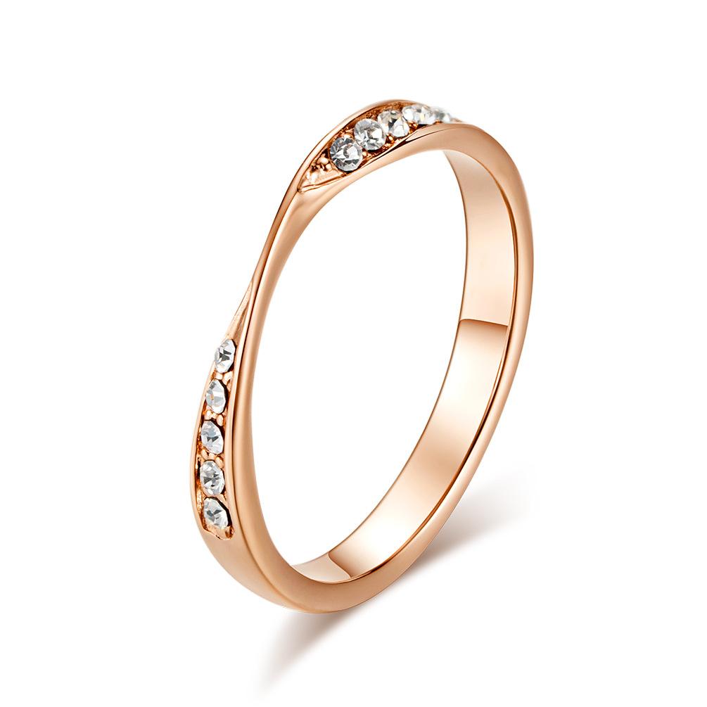 

Кольцо с инкрустацией из циркония для пар Романтическое кольцо с бриллиантом для пар 11