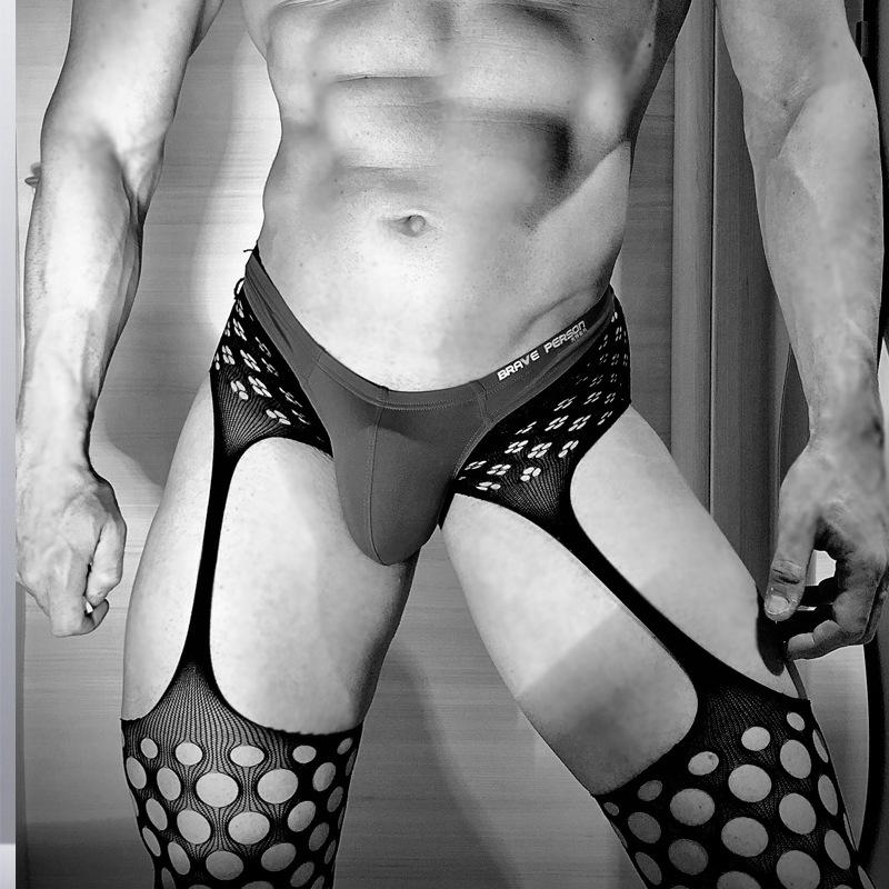 Sexy Crotchless Men's Body Stockings Sissy/woman Bandage Lingerie Erotic Costumes Exotic Lingerie Fishing Net Porno Accessories