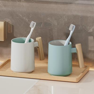 Ceramic Simple Mouthwash Cup Plastic Washing Cup Household Creative Toothbrush Cup Light Luxury Tooth Cup