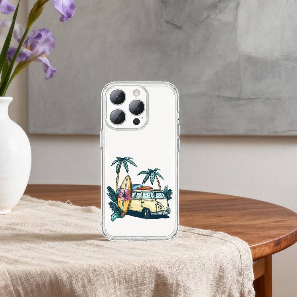 

Чехол для телефона C-Combi Van Surf Art для iPhone 17 16 15 14 13 12 11 Mini Pro Max Plus Прозрачный чехол iPhone14Plus