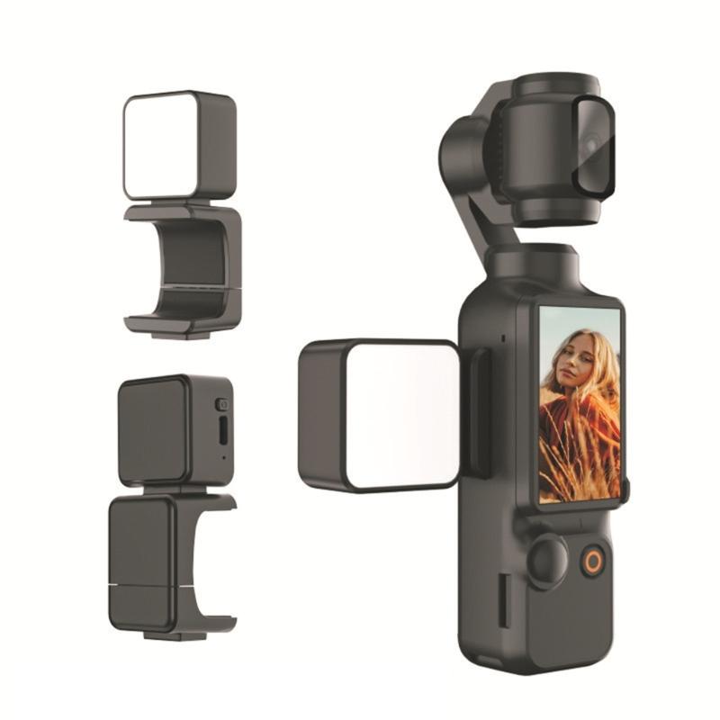 Photography Light Fit for Pocket 3 Adjustable Brightness Soft Lighting Auxiliary LED Fill Light Type C Rechargeable