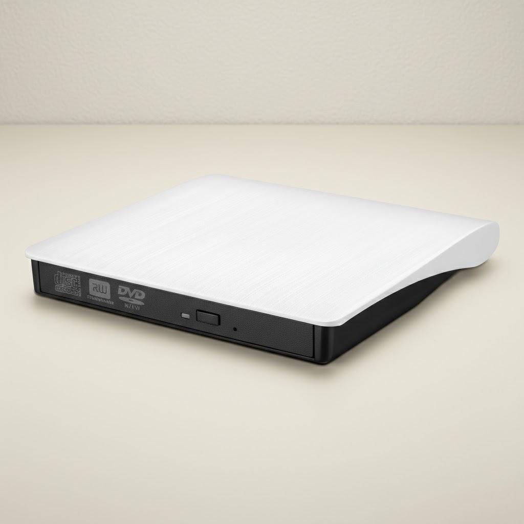 

USB 3.0 External CD DVD Drive RW Burner Writer for Laptop Desktop PC Windows Mac Linux Plug and Play белый
