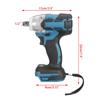 21V 520Nm Torque Rechargeable Cordless Brushless Electric Impact Wrench with 2 Battery Power Tools 1/2" Electric Wrench
