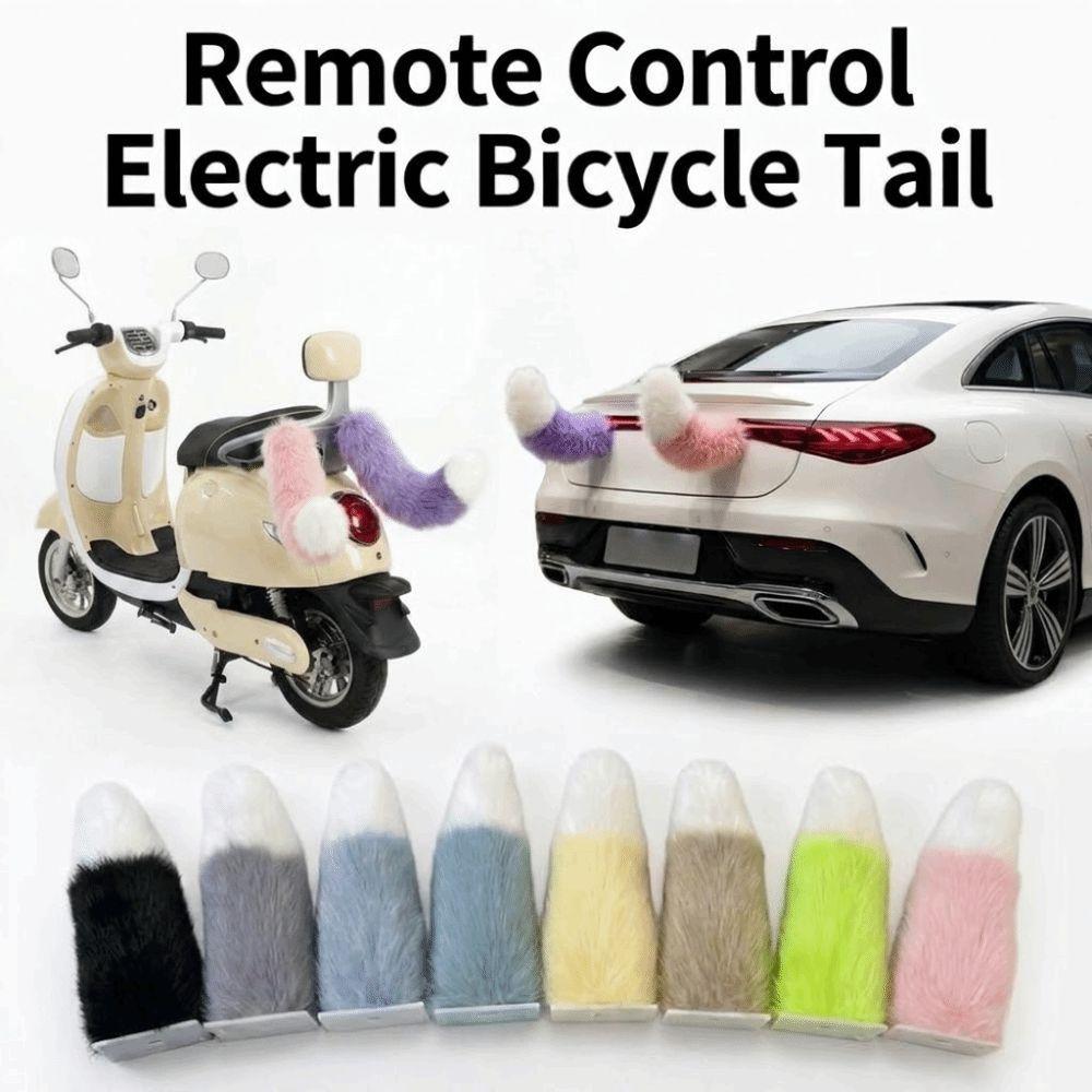 Fluffy Car Wagging Moving Tail Rechargeable Motorcycle Tail Ornament All Vehicles