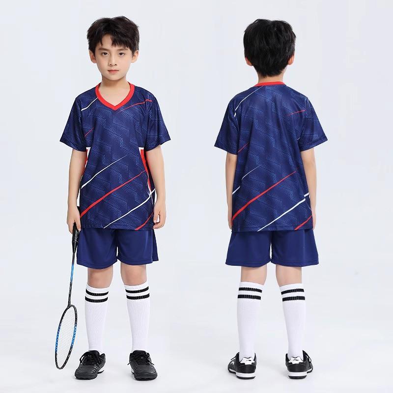Kids Sports Set Breathable Quick-Dry T-Shirt Shorts Badminton Tennis Jump Rope School Training Unisex