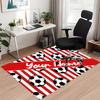 Benutzerdefinierter Fußball-Teppich mit Namen, für Bürostuhl, Wohnzimmer, Schlafzimmer, Küche, Dekor, Geschenke.