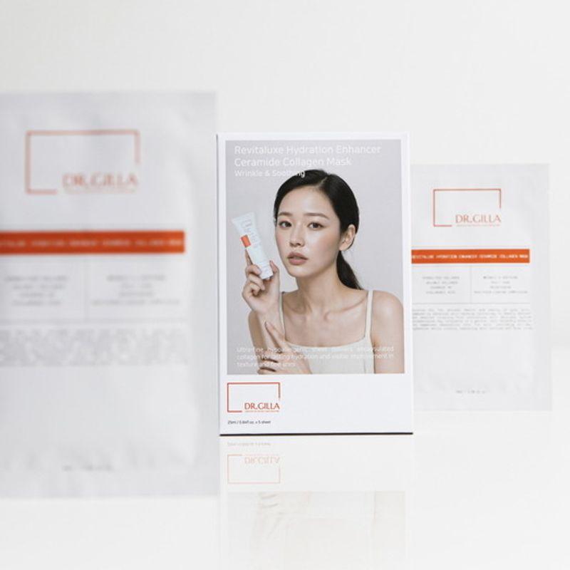 DR.GILLA Revitalux Hydration Enhancer Ceramide Collagen Mask (10 Sheets) 25ml 10 sheets