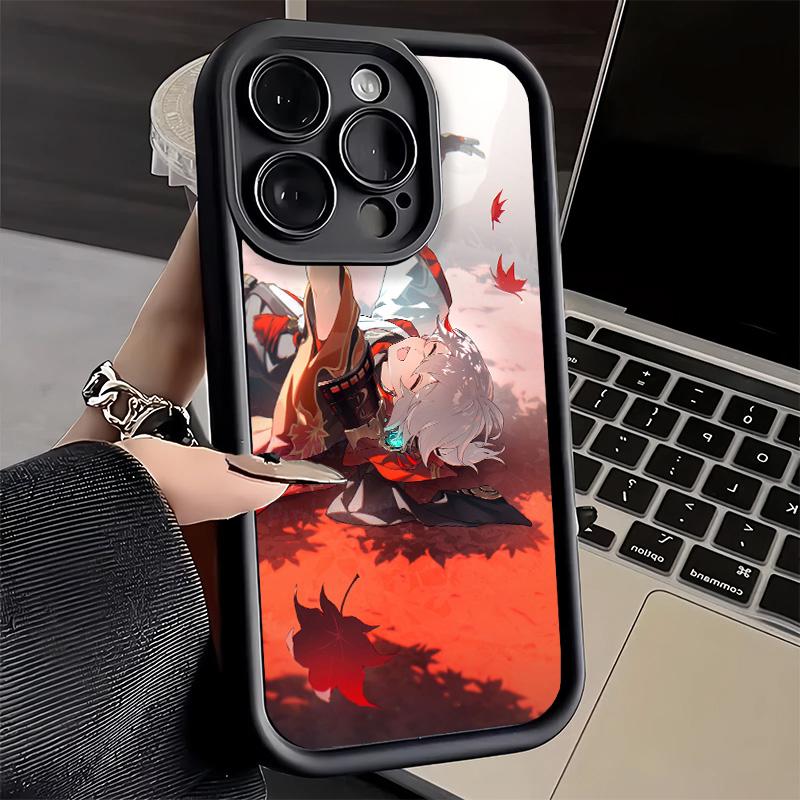 Phone Case for iPhone 17 Air 16E 15 16 Pro Max Genshin Impact Kazuha Cover 14 Plus 13 12 Mini Soft Shell Silicone Fundas