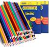 Oil-Based, Water-Soluble Colored Pencils with Painting Brushes - 36 Colors for Children's Sketching and Painting