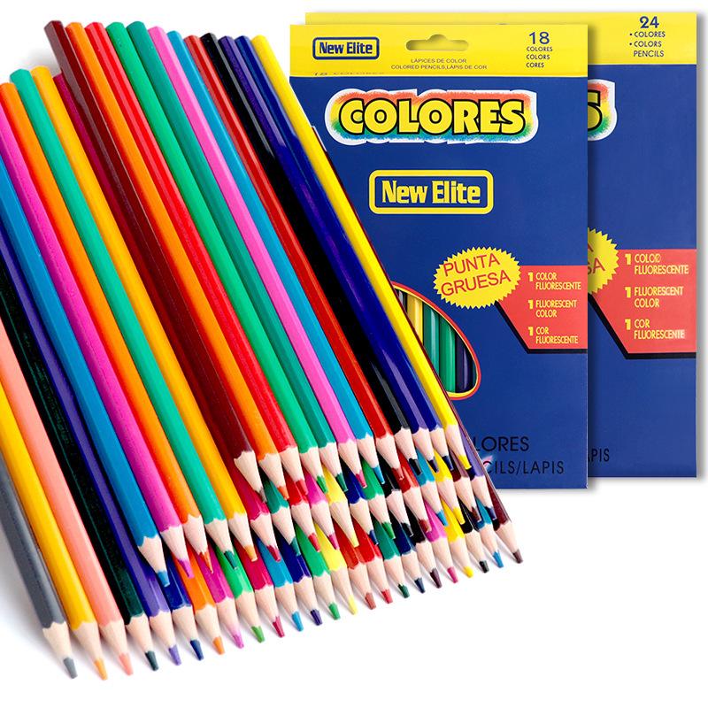 Oil-Based, Water-Soluble Colored Pencils with Painting Brushes - 36 Colors for Children's Sketching and Painting