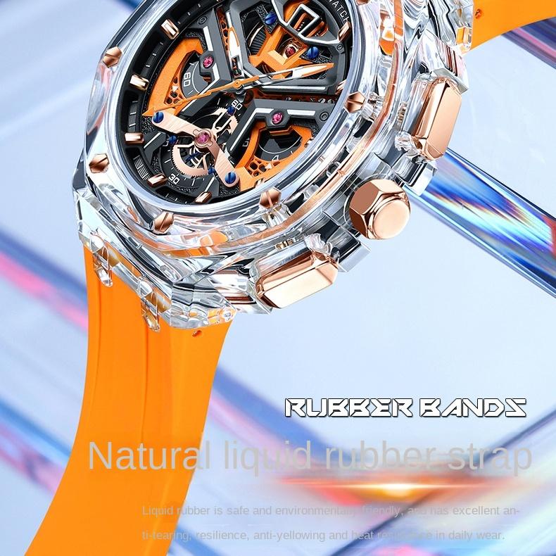 SVJ Men's Watch High-grade Three-dimensional Hollow Carving Sense Luminous Watch Waterproof Quartz Men's Watch