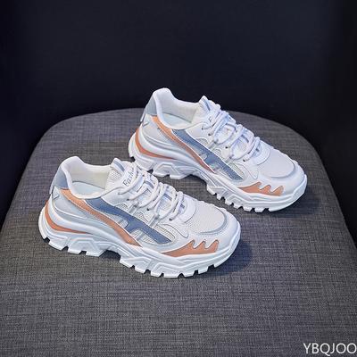 Fashion Women Shoes 2024 Breathable Platform Sneakers Women Mixed Colors Lace Up Running Shoes Women Increase Sport Shoes Zapatos Mujer