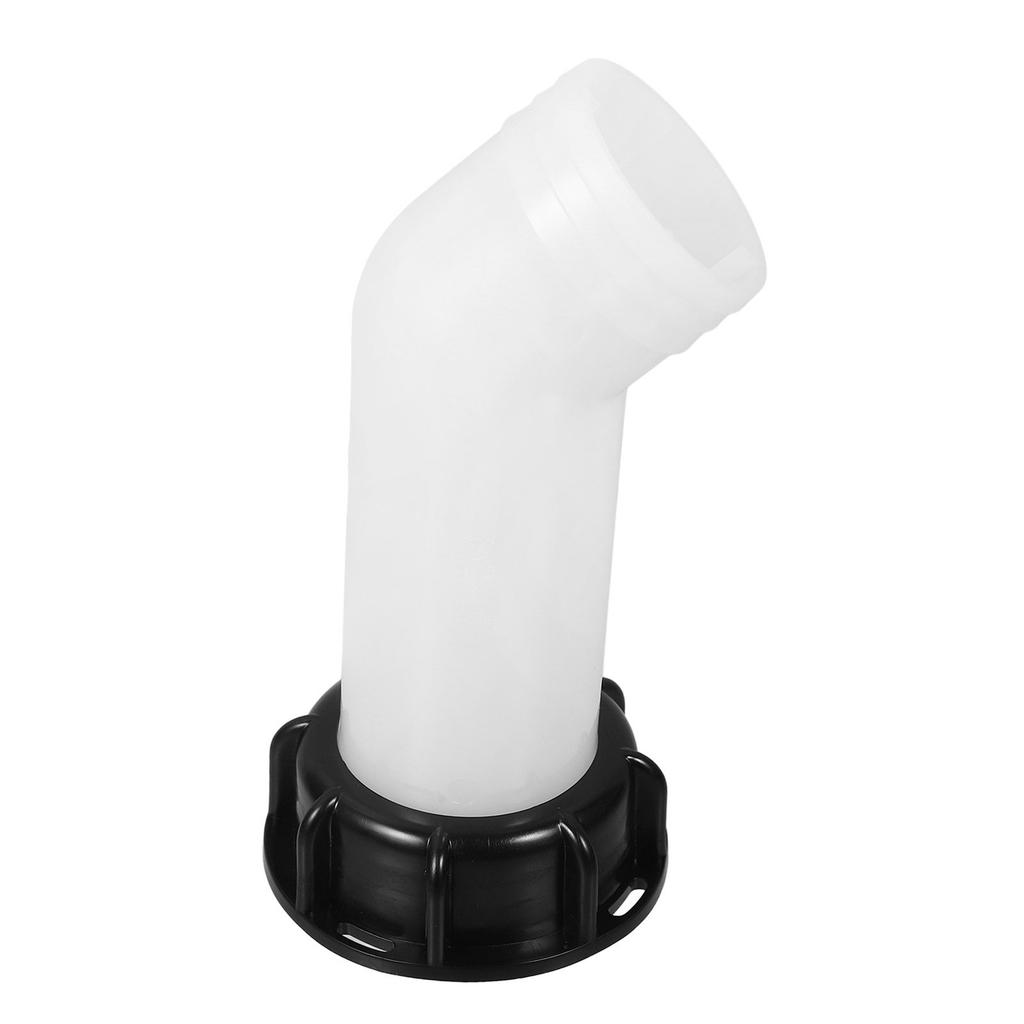 Ibc Ton Barrel Valve Adapter 60Mm Black Cap Sturdy Drain Pipe Fitting Efficient Leakproof Connector for Water Tank Hose