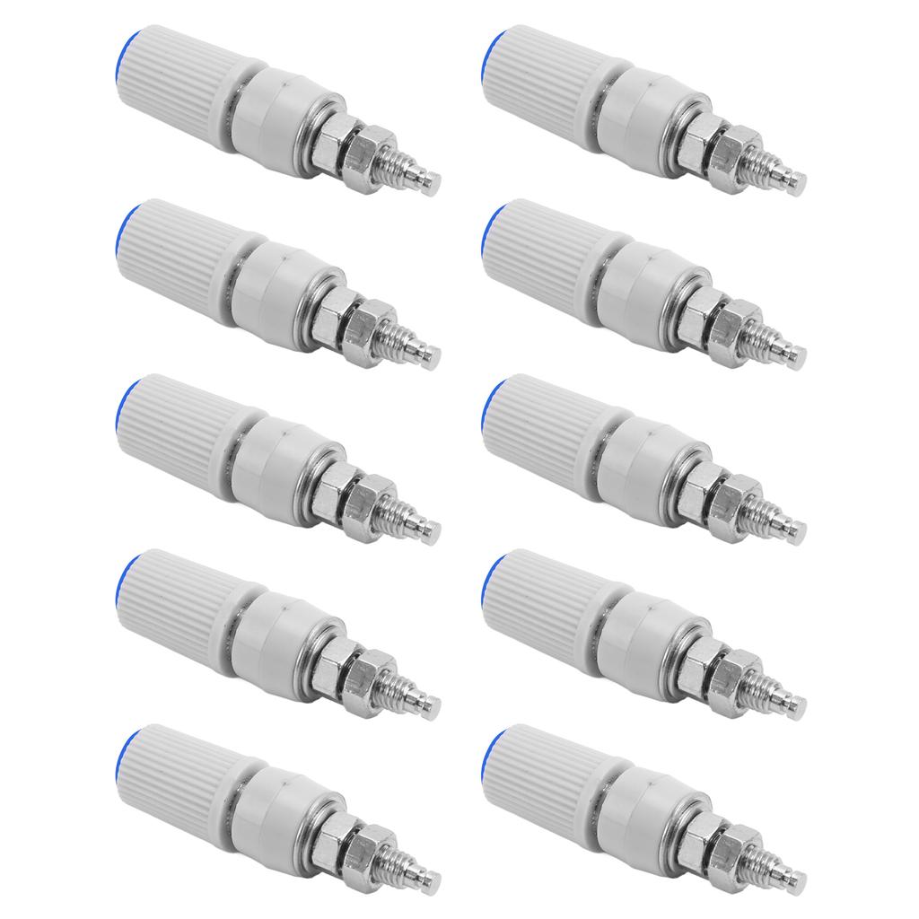 10pcs 4mm Banana Binding Post Socket M5 Copper Nickel Plated Female for Electronic Equipment