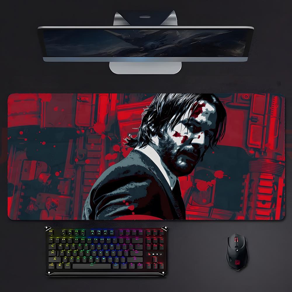Coole Actiefilm Jjohn Wick Muismat Grote Gaming Muismat Met Gestikte Randen Verdikte Bureau Mat PC