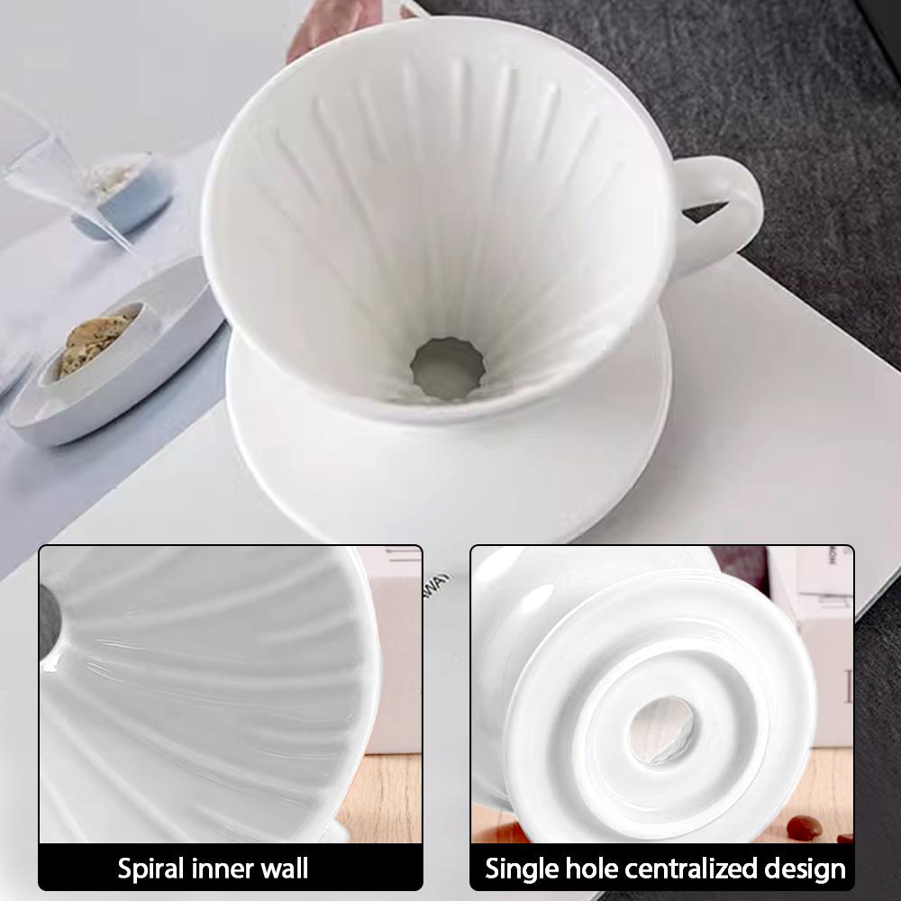 Coffee Filter Cup Holder Reusable Portafilter Espresso Coffee Dripper Funnel Ceramic Accesorios Cafe Coffeeware