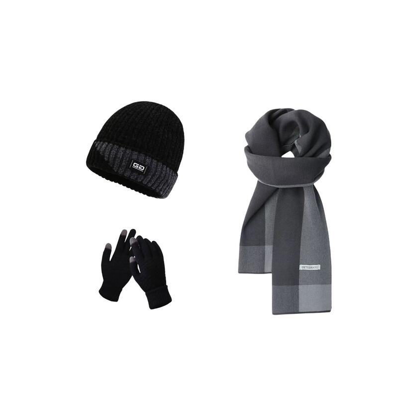 EILEI Knitted Hat, Scarf & Gloves Warm Set