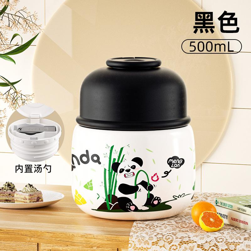 Stainless steel thermos cup female high value outdoor portable stew cup large capacity thermal insulation kettle 500ml