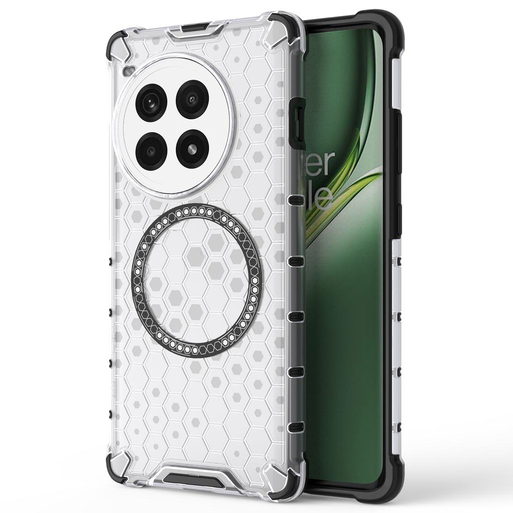 For OnePlus Ace 3 Pro 5G Magnetic Case Honeycomb TPU+PC Anti-Drop Phone Cover