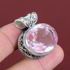 Faceted Pink Kunzite Pendant Vintage Gemstone Pendant 925 Sterling Silver Pendant Handmade Pendant Very Pretty Silver Jewelry Gifts For Wife
