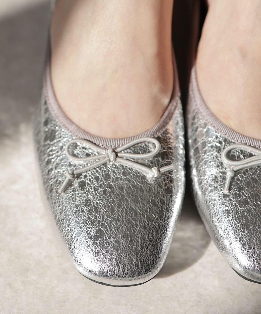 Low heel square toe pumps for [Sest] women, 24.0cm, silver, dnp4000-SIL-240