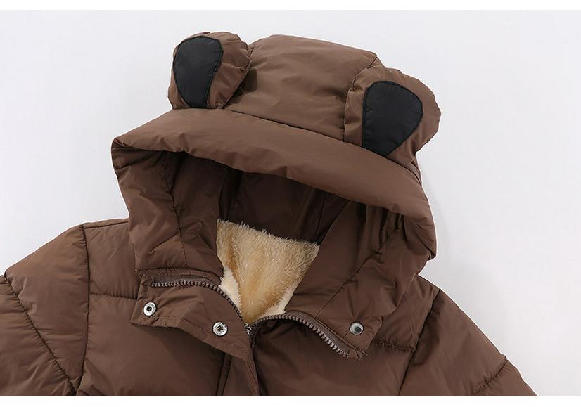 Boys' 2026 Korean Style Cartoon Winter Down Jacket - Thickened Cotton Padded Outerwear