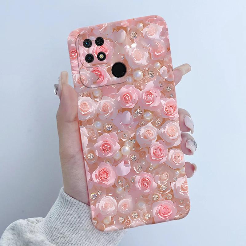For Xiaomi Redmi 10C Phone Case Fashion Butterfly Flower Girls Design Soft Silicone TPU Back Housing for Redmi10C 10 C Covers
