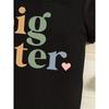 European sizes Toddler Girls Letter Round Neck Tees Top | Kids Summer Clothes
