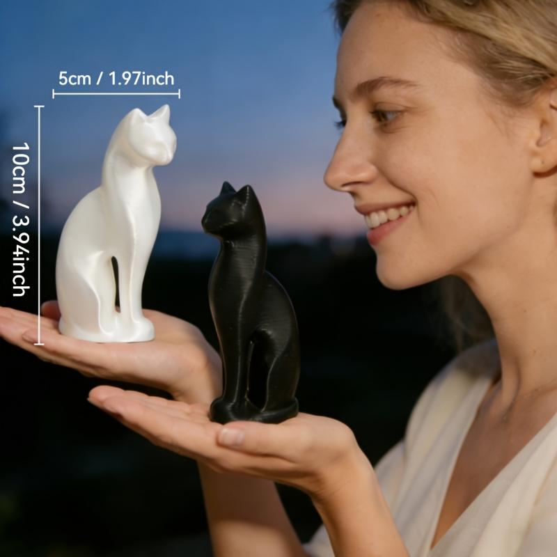 3D Printed Mini Cute Cat Desktop Decoration Crafts Party Home Decor Creative Animal Desk Ornaments Cute Statue Ornament