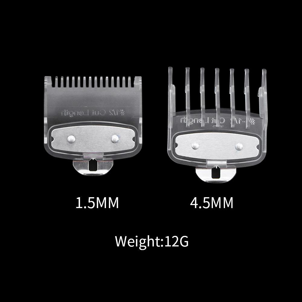 2Pcs Professional Hair Cutting Guide Comb Clipper Limit Comb Trimmer Cutting Styling Tools Attachment Compatible 1.5mm 4.5mm