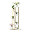 6-shelf flower stand - marble / gold legs