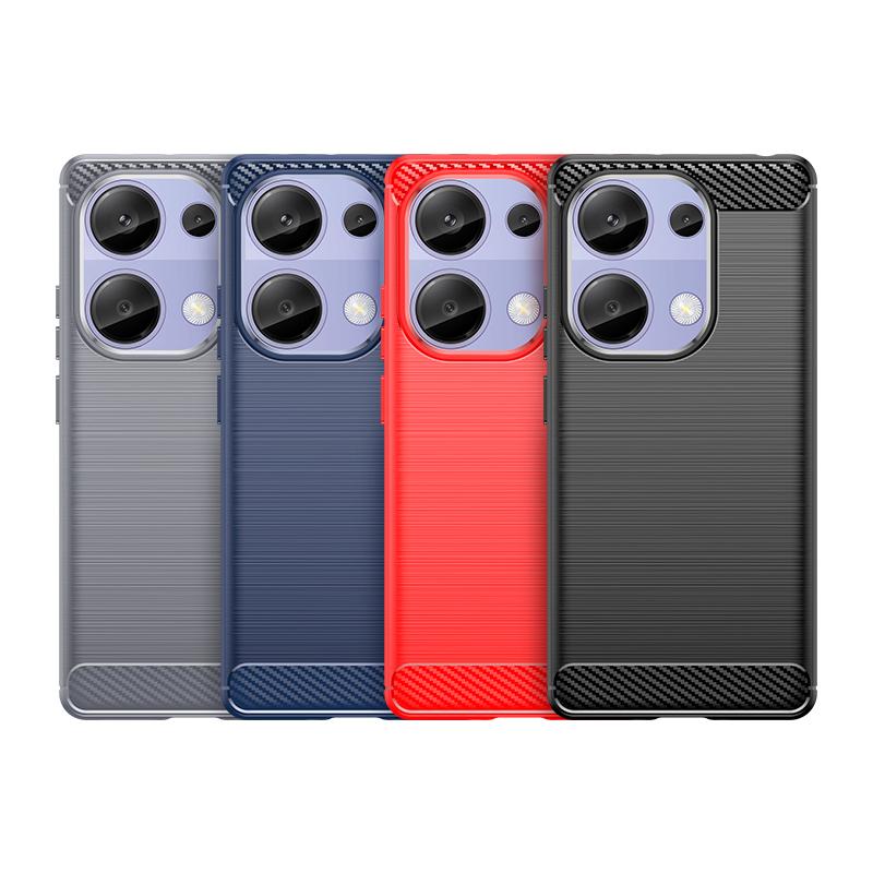 For Xiaomi Redmi Note 13 Pro 4G Case Cover Redmi Note 13 Pro 4G Capas Bumper Carbon Fiber Soft TPU Fundas Redmi Note 13 Pro Plus