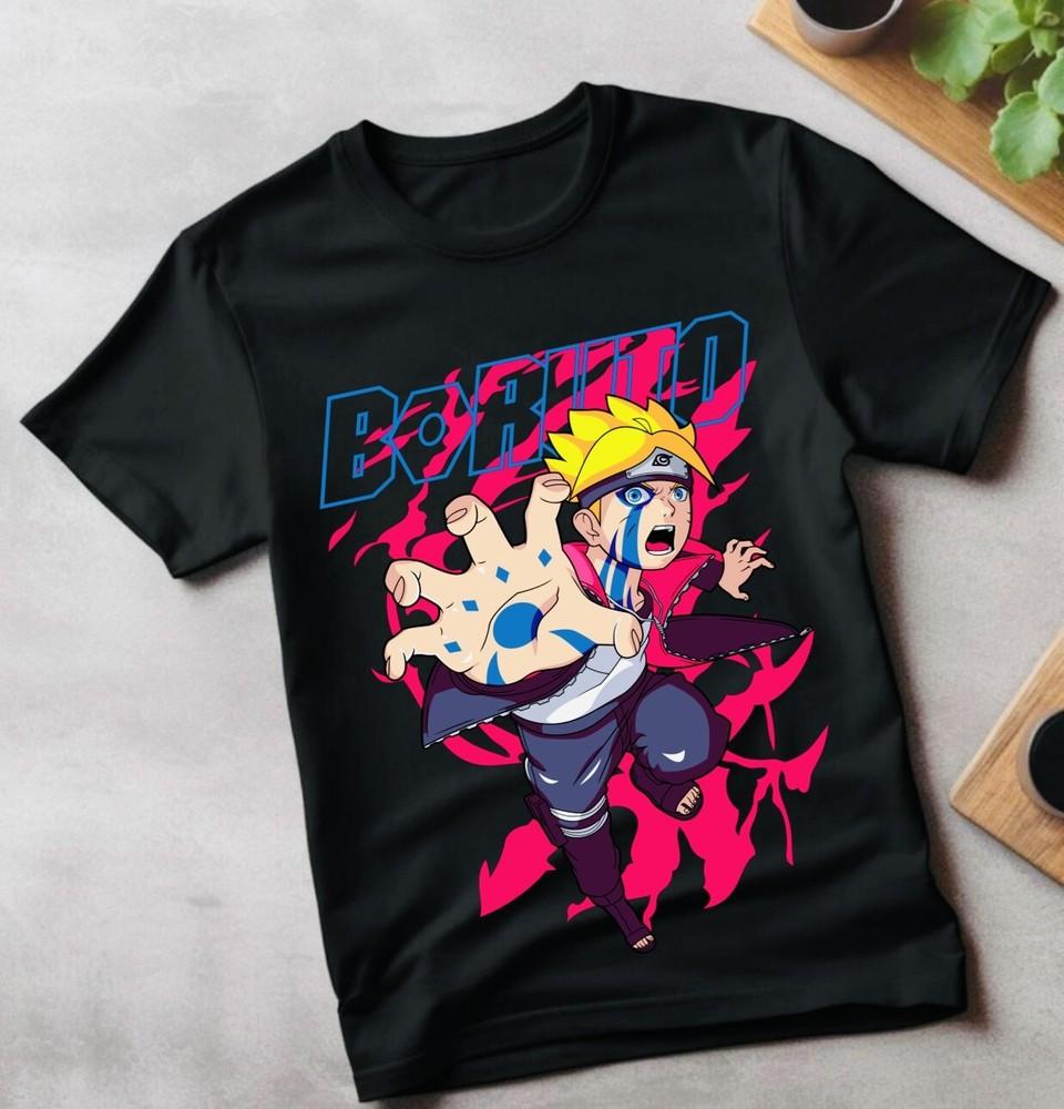 

Boruto T-shirt Boruto Uzumaki Naruto Naruto Anime Manga Black Shirt Size S-5XL S