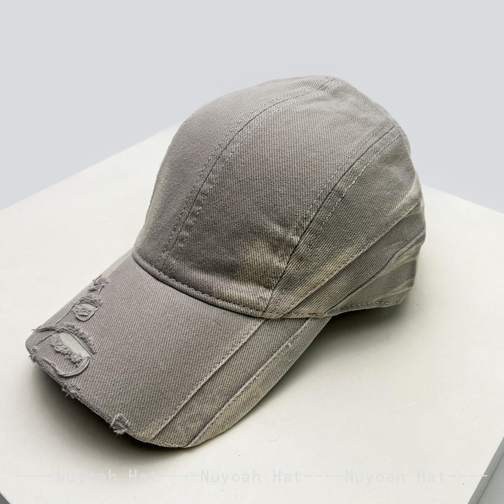 And Women Vintage Bandhnu Solid Color Stripe Baseball Caps Sun Protection Personalized All-Match Street Style Peaked Hats Distressed Fashion
