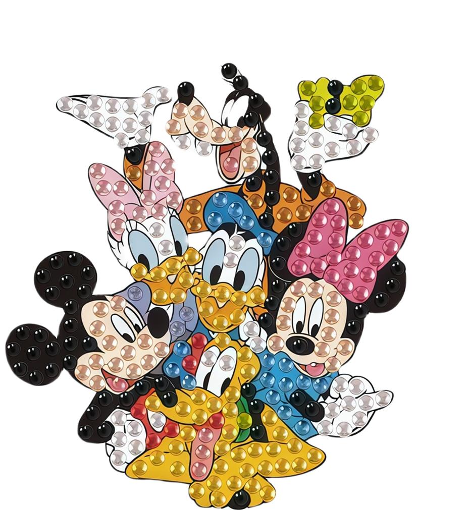 DIY Diamond Painting Refrigerator Magnets, Disney Mickey and Minnie, Cross-stitch Round Diamond Handicraft Home Decoration Gift