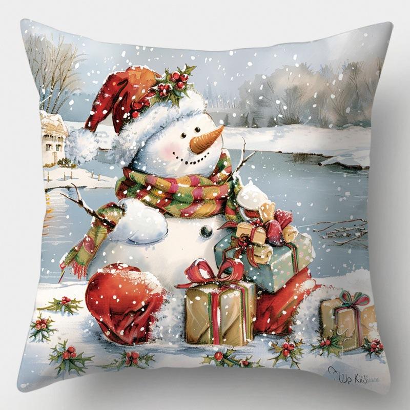 Christmas Pillowcase Office Seat Cushion Home Bedside Pillowcase