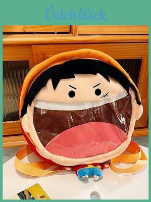 One Piece Monkey D Luffy Plush Backpack For Daily Use With Storage And Comfortable Straps