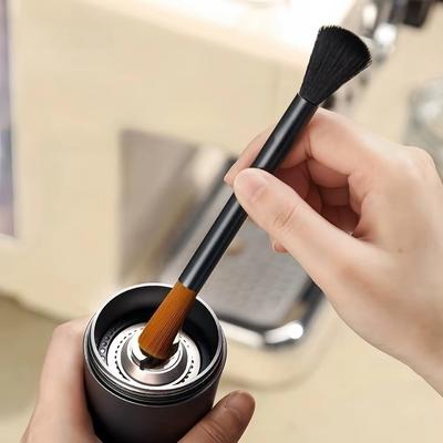 Aluminum Tube Grinder Cleaning Tool Double-head Soft Bristle Coffee Bar Brush Coffee Pot Brush