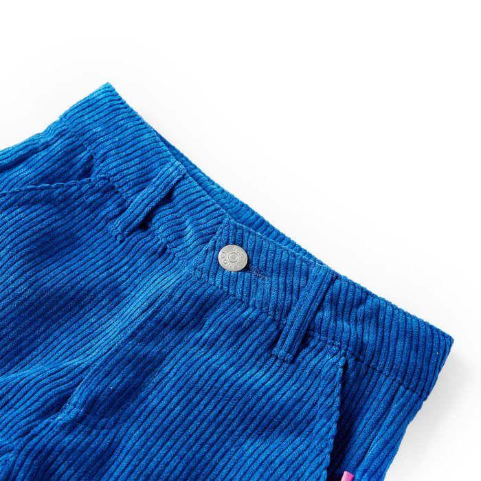 Pantalons pour enfants velours côtelé bleu cobalt 92/104/116/128/140