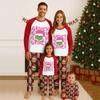 Familie Matchende Trykksett Pyjamas Loungewear Antrekk Familie Matchende Langermet Topp+Bukse Sett