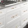 128mm Good Quality Die Casting Brushed Polished BrushedBrass Modern Design Luxury Kitchen Cupboard Cabinet Door Handle