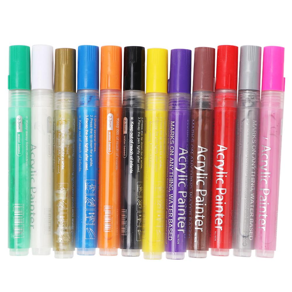 

Набор из 12 акриловых маркеров 1026 для росписи тела, декора, DIY граффити, на водной основе