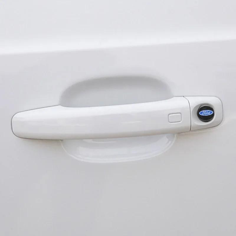4pcs Car Styling Door Lock Sticker Keyhole Anti-blocking Protection for Ford Focus 2 3 MK2 MK3 Mondeo Fiesta Ranger Mustang Kuga