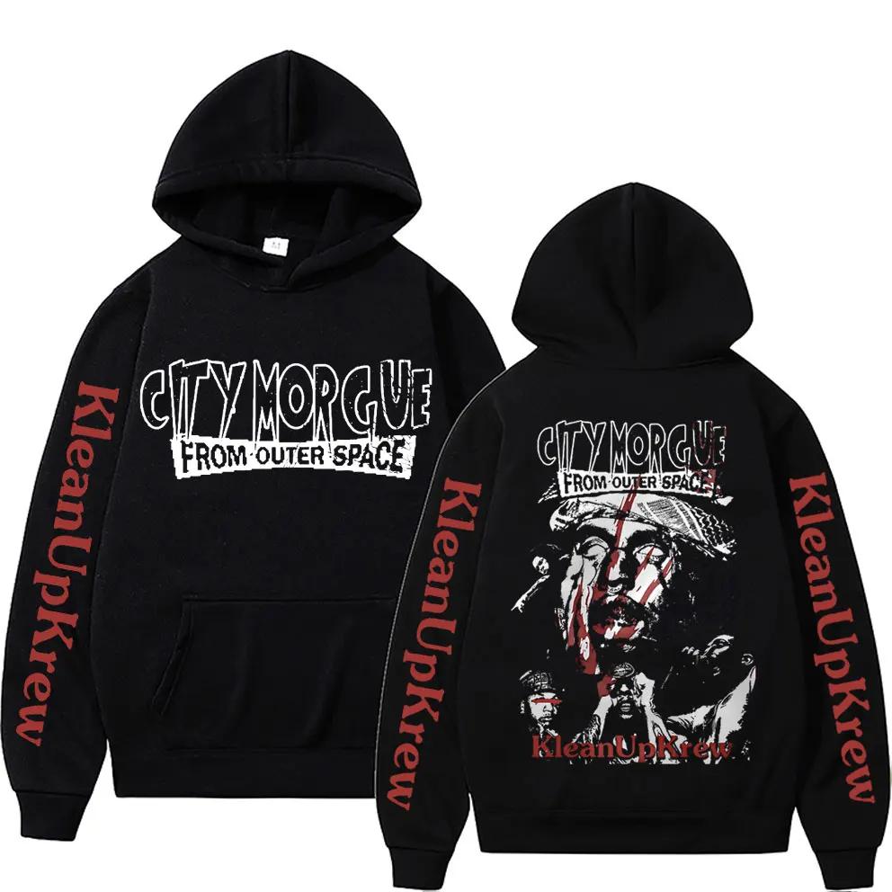 Streetwear Rapper City Morgue Print Hoodie Men Women Hip Hop Harajuku Sweatshirt Zillakami Sosmula Hoodies Vintage Top Pullover