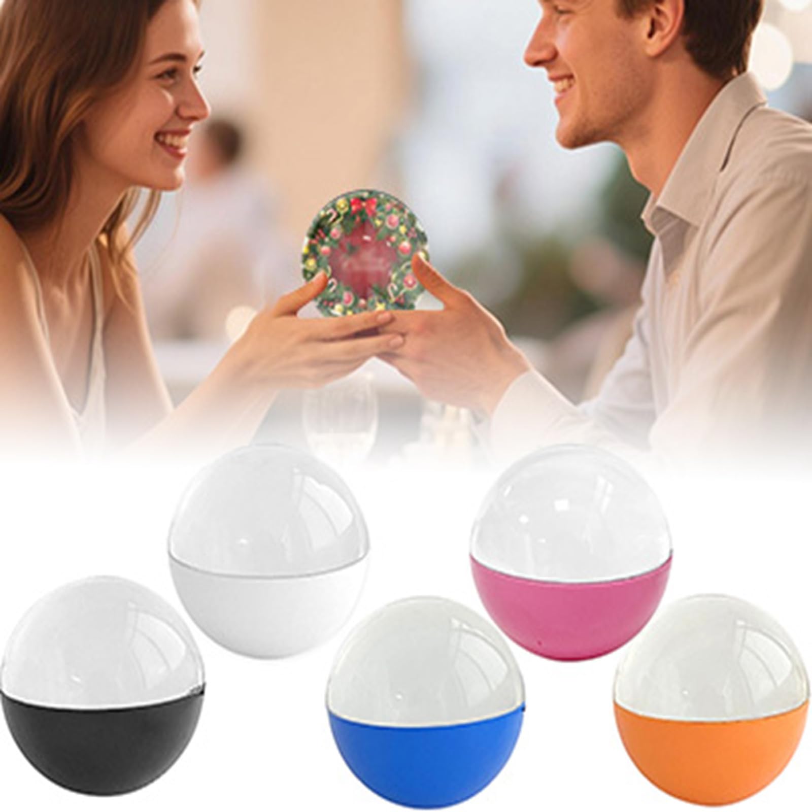 Lettore Video Sfera di Cristallo Personalizzata - Sfera con Display Digitale da 2,7 Pollici con Video e Foto Personalizzati Caricati, Regali Luminosi
