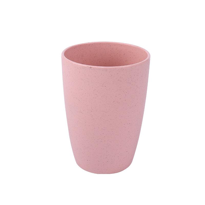 Nordic Style Plastic Tea Cups Eco-Friendly Wheat Straw Cup Coffee Tea Milk Drink Cup Toothbrush Cup for Home Bathroom