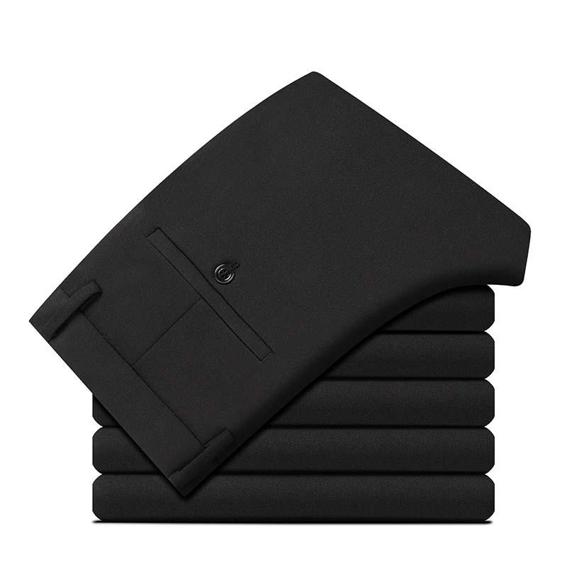 2025 Men's Elastic High Waist Straight Summer Pants for Seniors: Loose, Casual Trousers