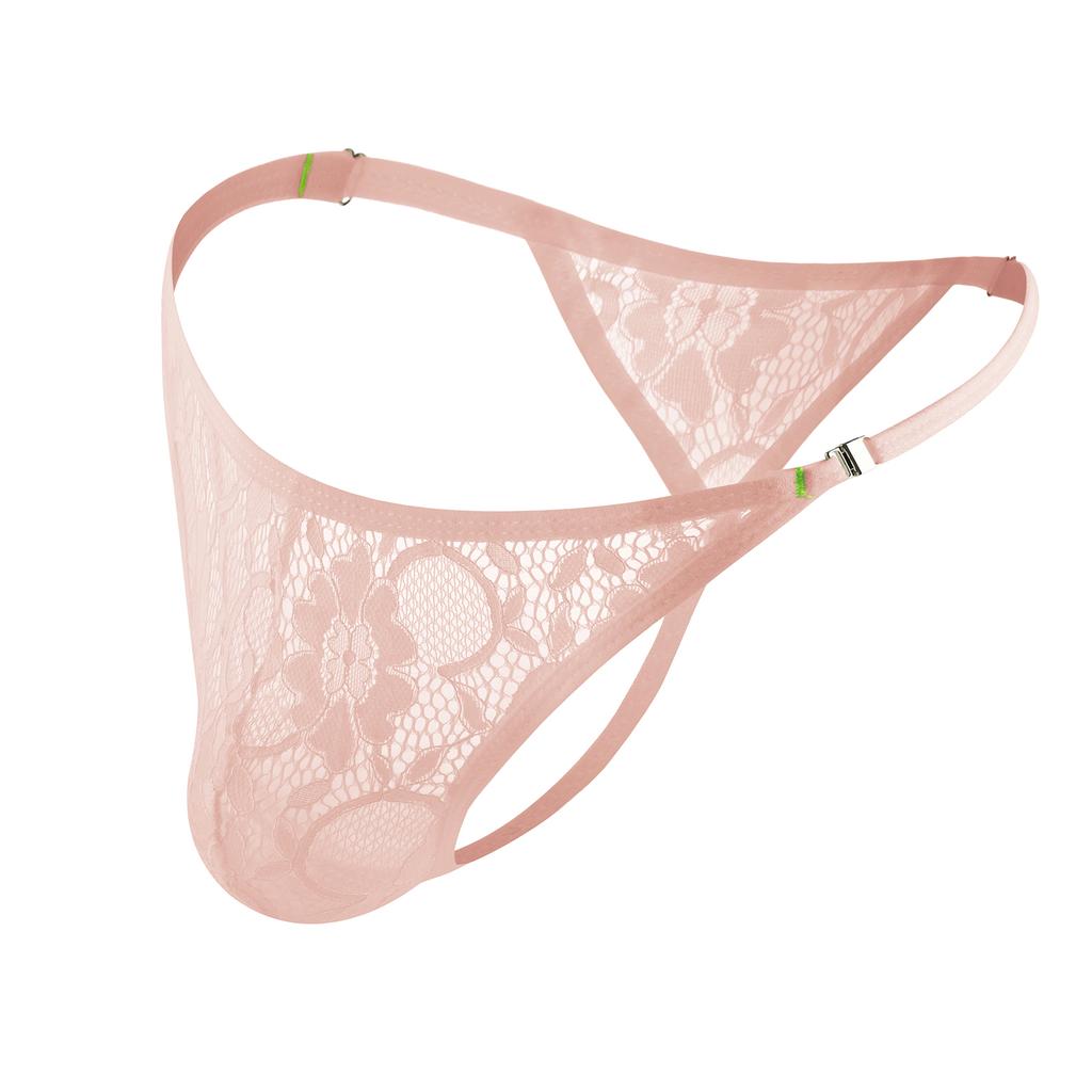 Men Lace G String Sexy Underwear Man Thong Sissy Panties Tanga G-string Transparent Erotic Lingerie Penis Pouch Underpants